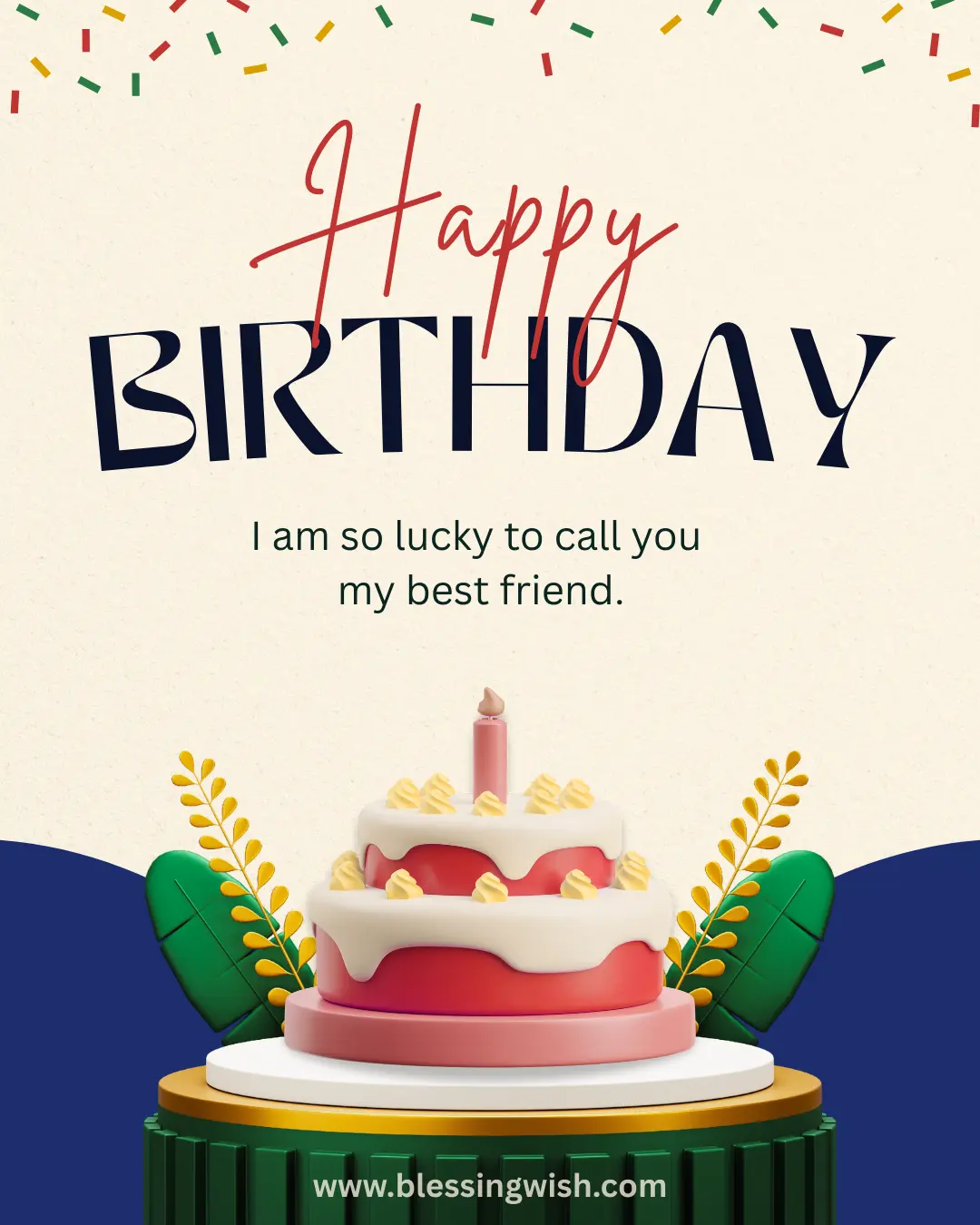 Short and Simple Touching Birthday Wishes for Best Friend