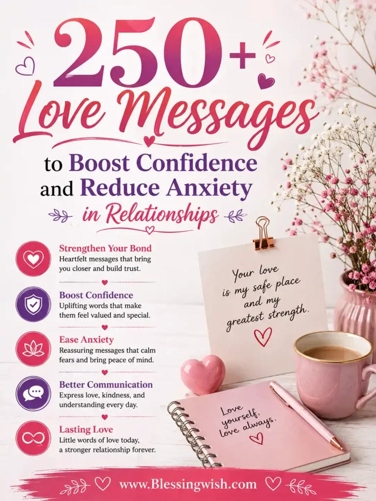 250+ heartfelt love messages to boost confidence, ease anxiety, strengthen relationships, and build lasting love.