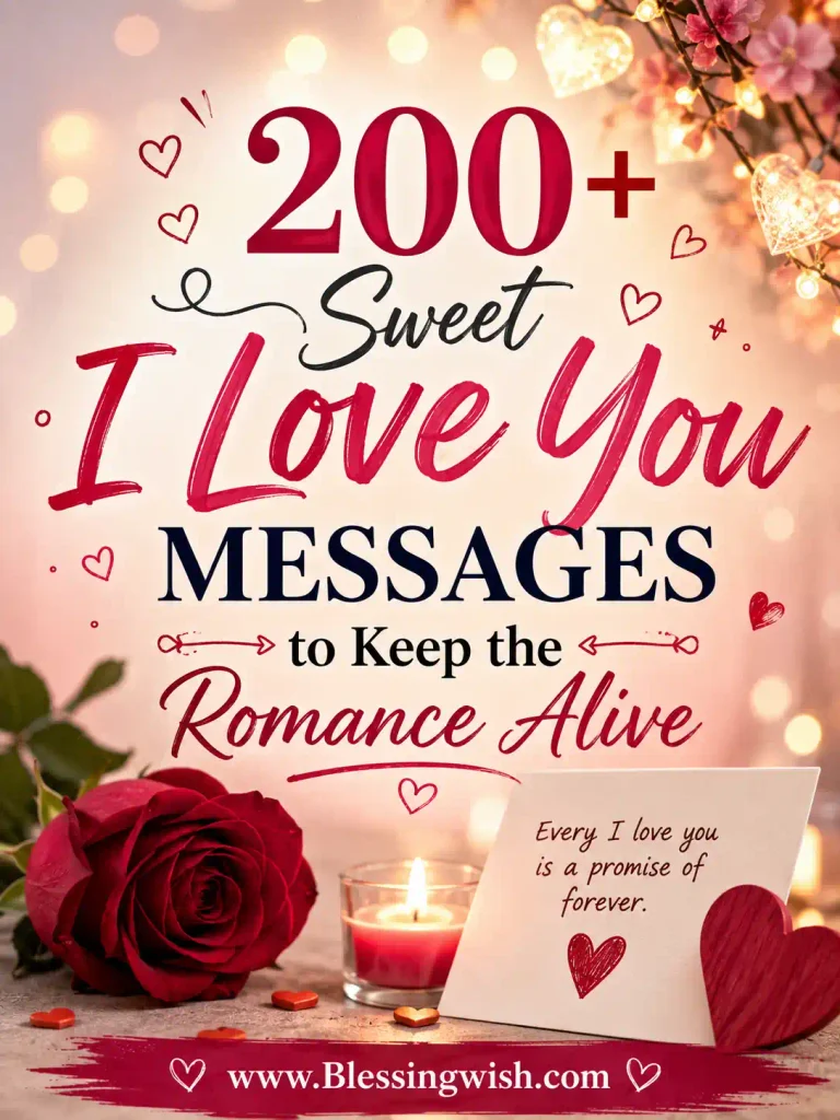 200+ Sweet I Love You Messages to Keep the Romance Alive 200+ sweet I love you messages to keep romance alive, featuring roses, candles, hearts, and a romantic love note.